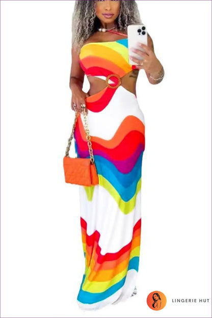 Geometric Cutout Maxi Dress - Turn Heads This Summer For x