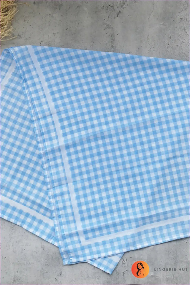 Gingham Triangle Bikini with Cherry Charm Detail - Playful Poolside