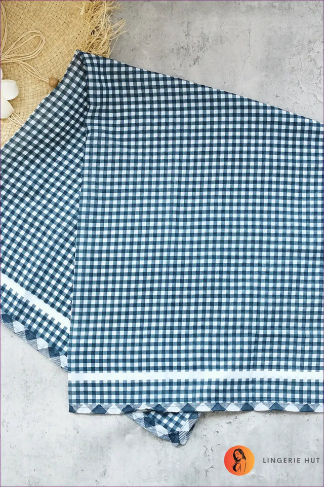 Gingham Underwire Bikini with Wrap Mini Skirt - Preppy Poolside