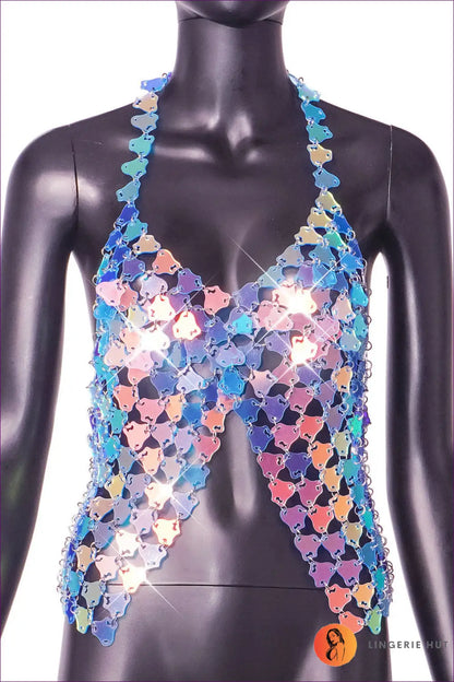 Glam Night Halter Tank - Sexy Summer Sparkle