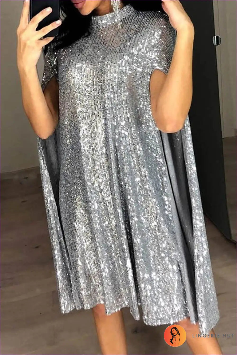 Glamorous Night Sequin A Line Dress Shine in Modest Elegance By