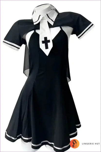 Gothic Maid Nun Cosplay Set with Tassel Details - After-dark Edit for Backless, Costume, Halloween, just In,