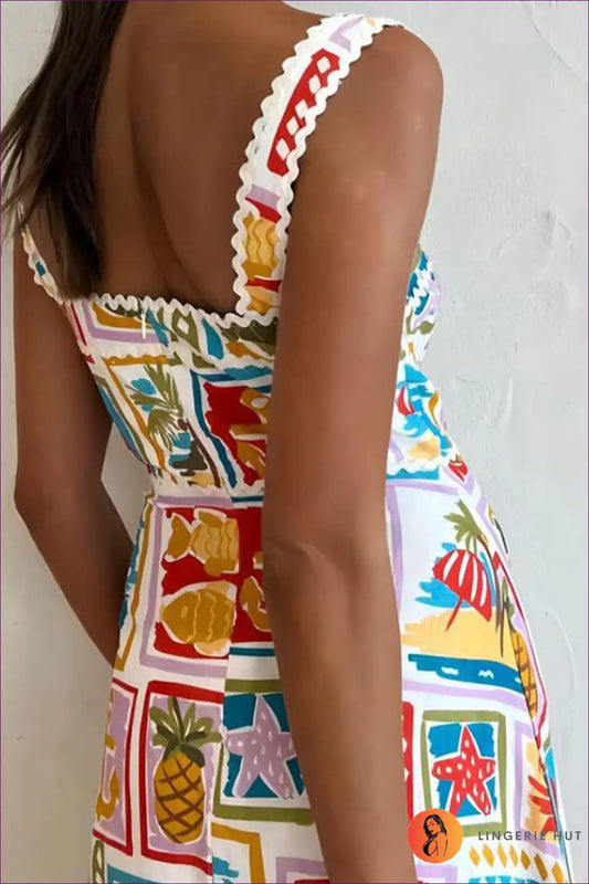 Graphic Maxi Dress - Effortless Summer Glamour - Dresses - Lingerie Hut - Casual • Everyday • Formal Wear