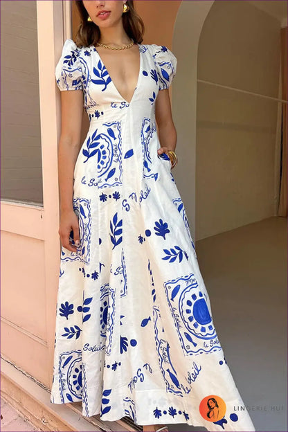 Graphic Maxi Dress with Pockets - Made for Summer Days - s / Multi - Dresses - Casual • Clothing • Everyday • Glamour