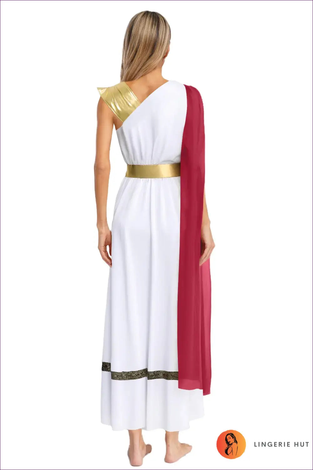 Greek Goddess Costume with Draped Shoulder Trim - Mythical Elegance - Halloween • just in • Party • Role Play