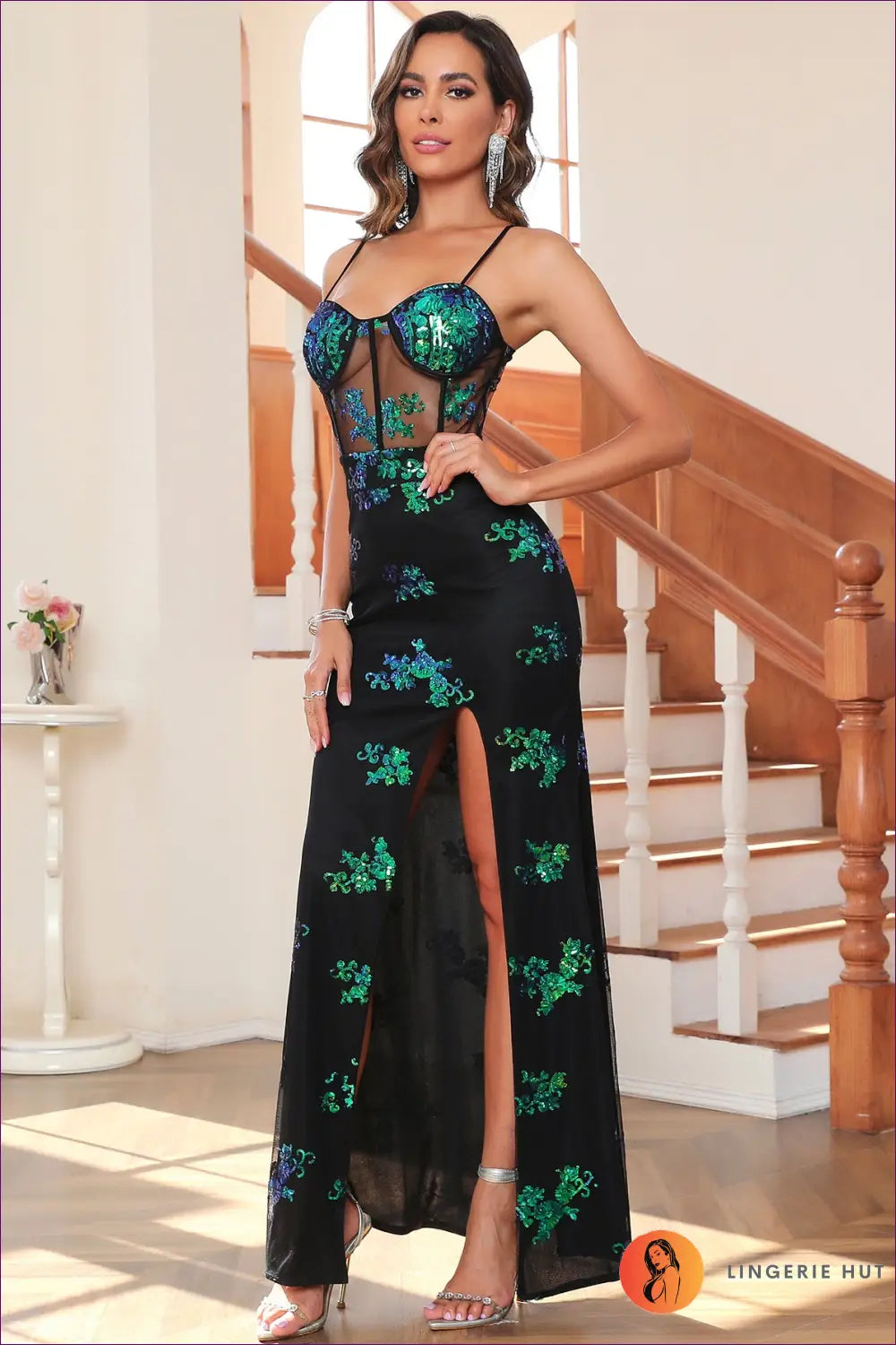 Steal The Spotlight In Our Green Sequin Maxi Dress. Limited Stock Available, Get Ready To Dazzle At Formal