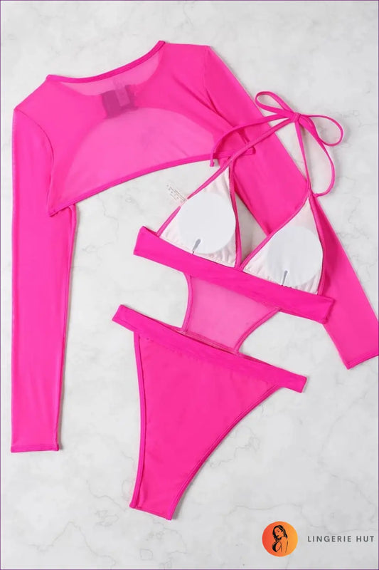 Halter Blouse with Multi-colour Sleeves - Effortless Elegance - Top - Swimwear - Lingerie Hut - All Season • Casual