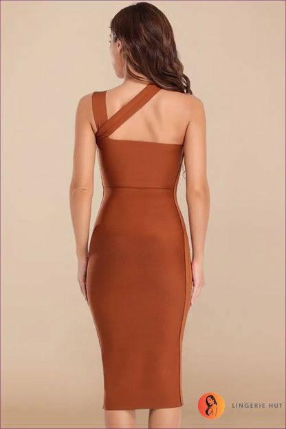 Halter Bodycon Midi Dress with Cut-out - Evening Glamour - Dresses - Cutout • Night out - Lingerie Hut