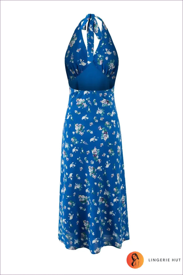 Halter Floral Midi Dress