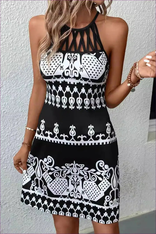 Halter Neck A-line Dress - Contemporary Summer Edge - Dresses - Lingerie Hut - Casual • Everyday • Glamour