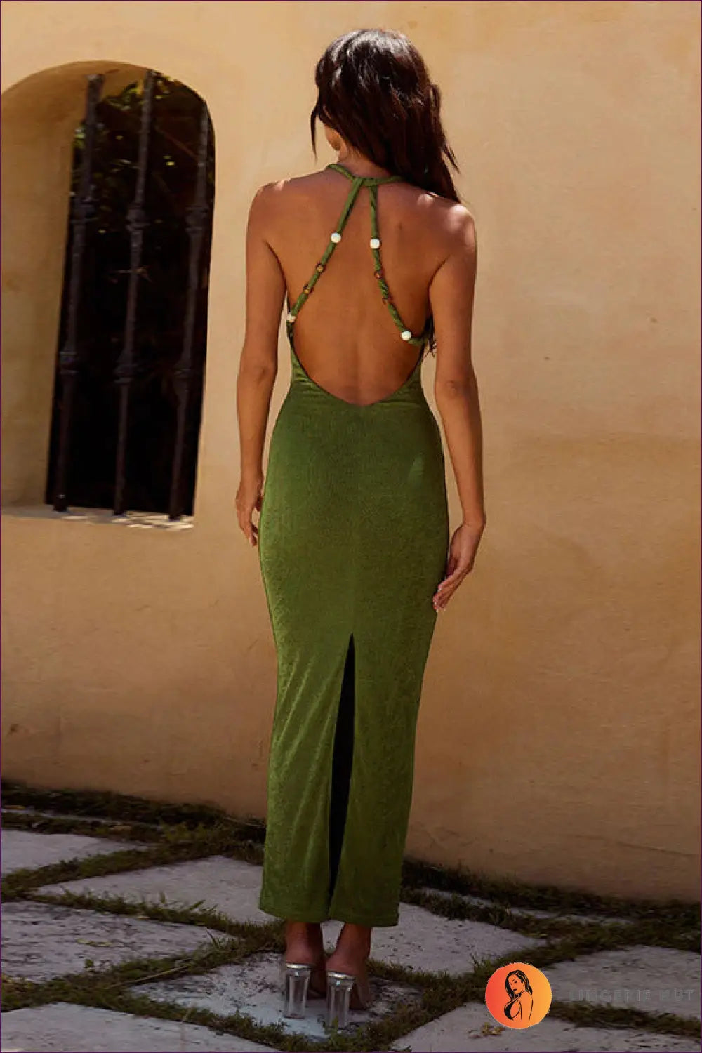 Halter Neck Maxi Dress with Backless Detail - Summer Evenings Sorted - Dresses - Lingerie Hut - Backless • Beachwear