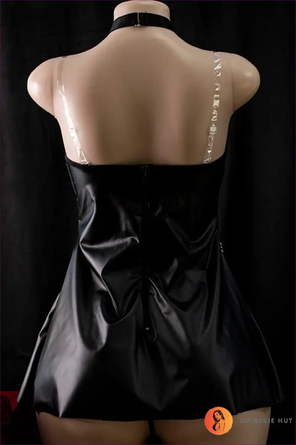 Halter Outfit with Chain Details - Bold Night Fantasy for A-line, All Season, Boudoir, Clubwear, Cutout