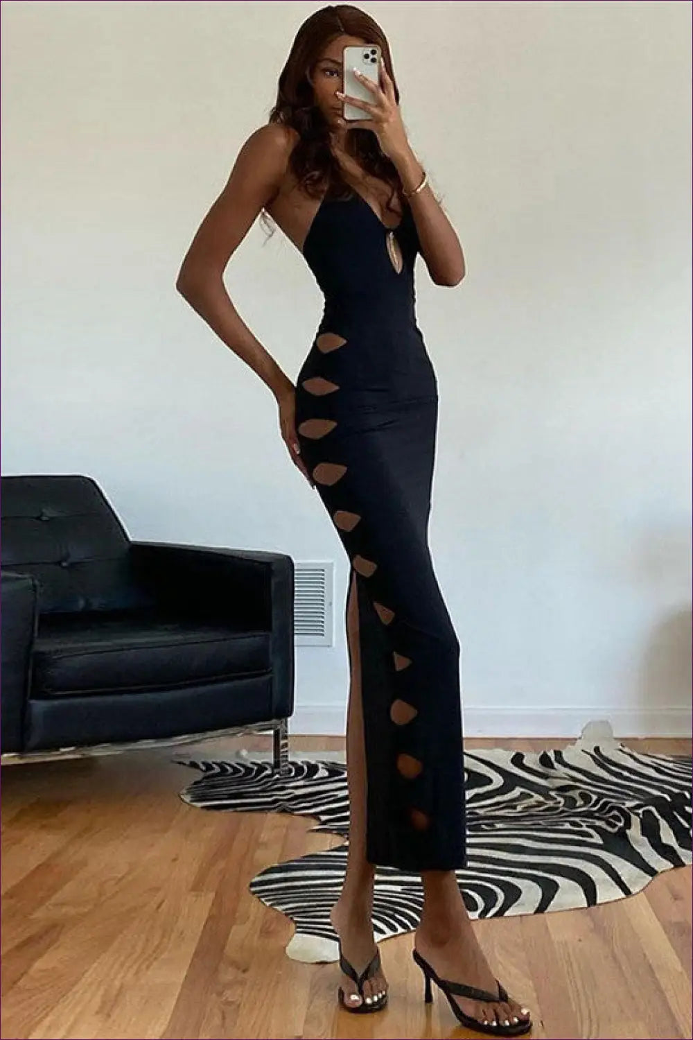 Halter Suspender Mini Dress with Cutout - Bold but Wearable - Dresses - Lingerie Hut - Backless • Clubwear • Glamour