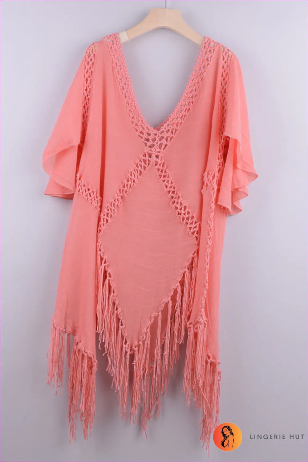 Unveil Your Beachside Allure With Our Hand-crocheted, Tassel-fringe Cover-up. Limited Stock! Book Yours Now