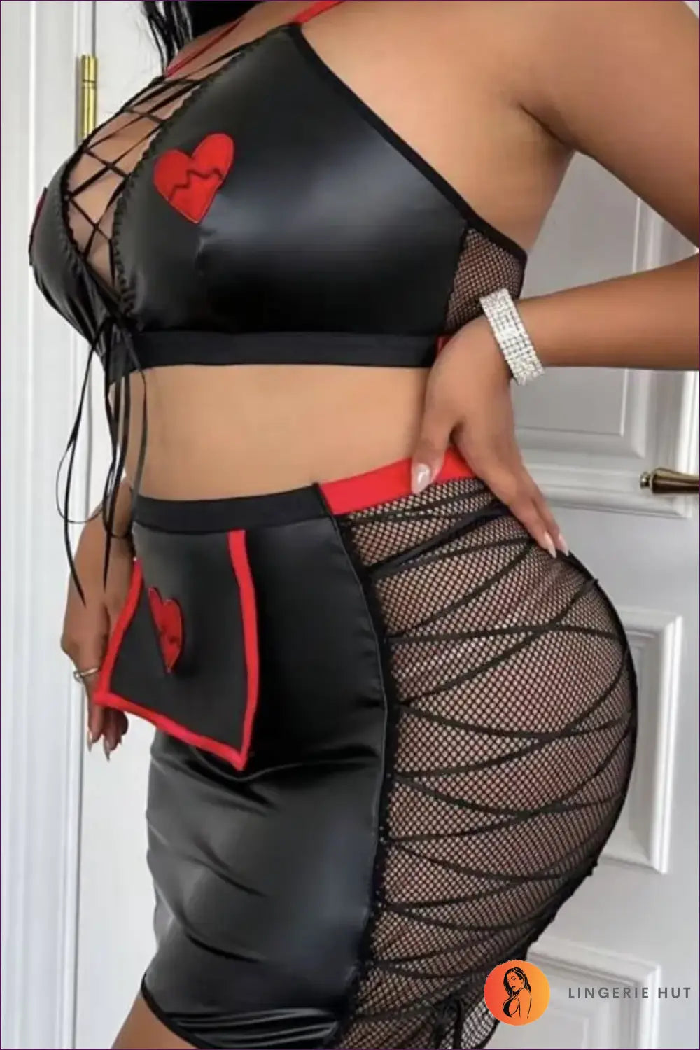 Heartbreaker Lace-up Bralette Set - Bold Rebellion - Lingerie - just in • Hut