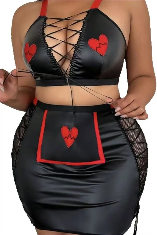 Heartbreaker Lace-Up Bralette Set - Bold Rebellion