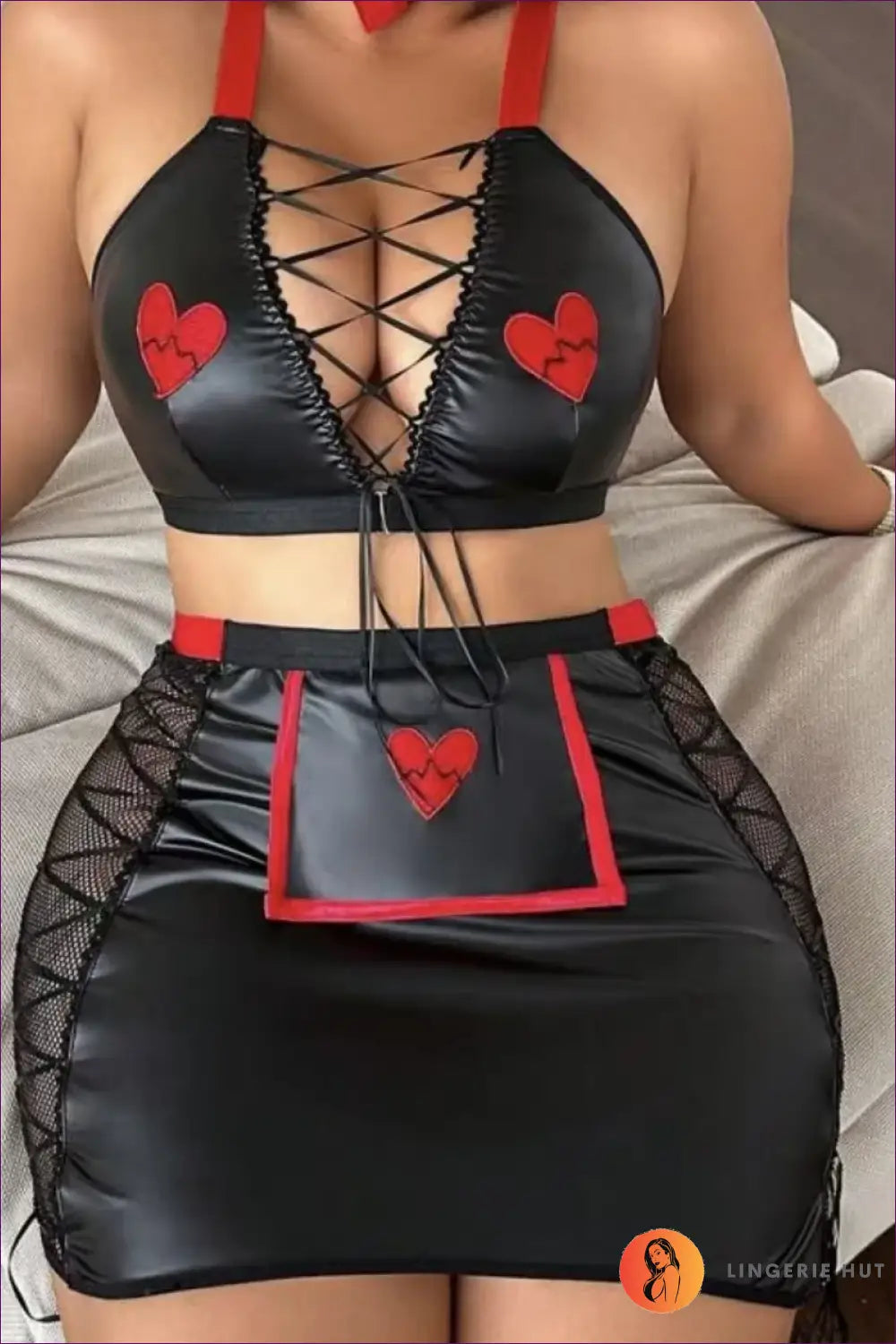 Heartbreaker Lace-up Bralette Set - Bold Rebellion - Lingerie - just in • Hut