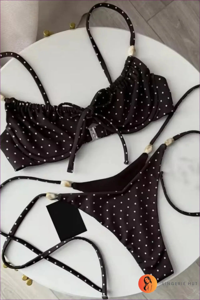 High-Cut Bikini with Beaded Sides - Confident Heat