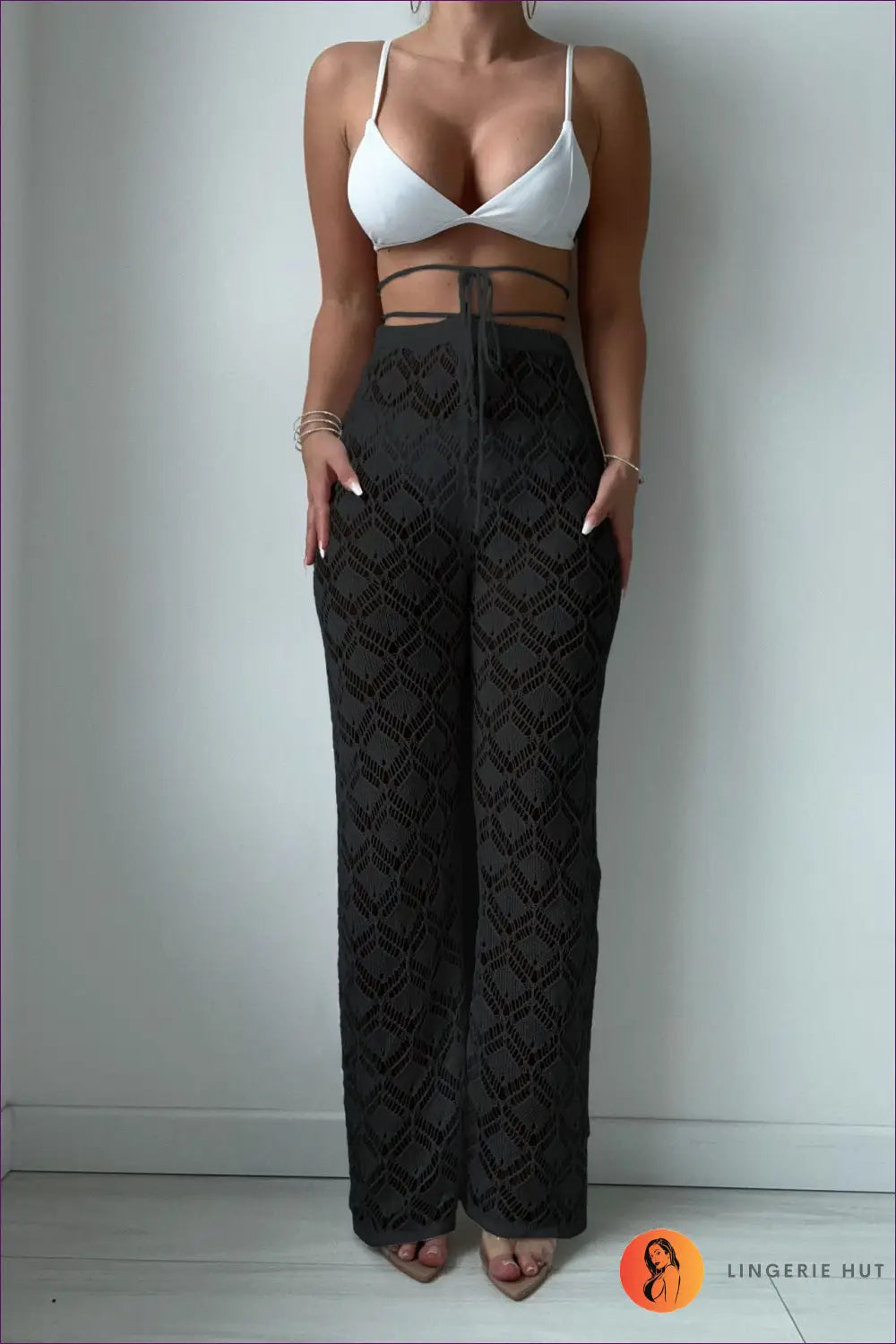 Hollow out Boho Leggings - your Summer Beach Statement - s / Black - Pants - Lingerie Hut - Beachwear • Casual • Cover