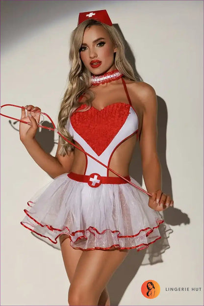Hollow out Cosplay Nurse Dress for Themed Evenings Bodycon, Clubwear, Costume, Cutout,
