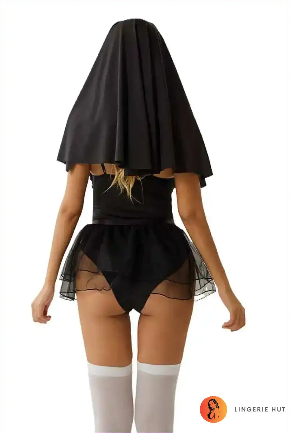 Hollow out Nun Bodysuit for Cosplay & Intimate Evenings Bodysuit, Boudoir, Clubwear, Costume, Cutout