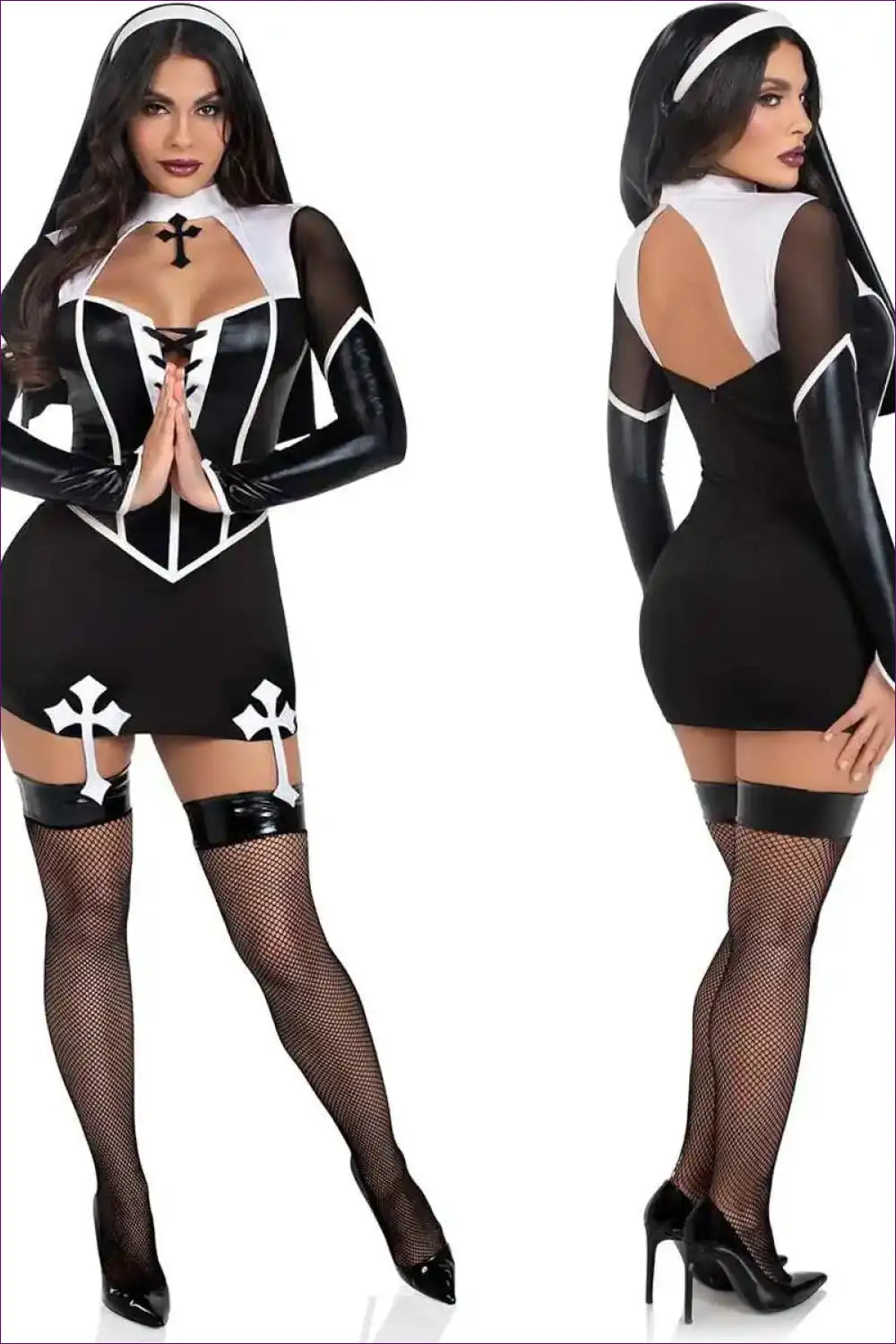 Hollow out Nun Cosplay Dress for Halloween & Parties Clubwear, Costume, Cutout, Halloween,