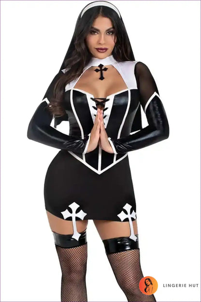Hollow out Nun Cosplay Dress for Halloween & Parties Clubwear, Costume, Cutout, Halloween,