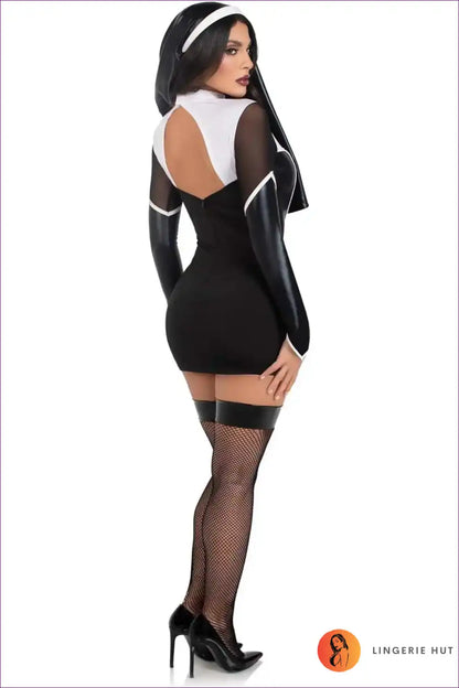 Hollow out Nun Cosplay Dress for Halloween & Parties Clubwear, Costume, Cutout, Halloween,