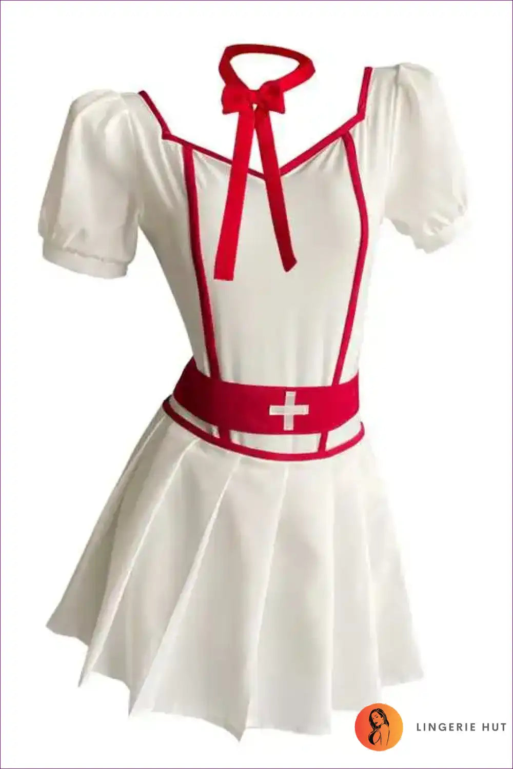 Hollow out Roleplay Nurse Uniform Dress - Festival Ready for Casual, Costume, Cutout, just In, Mini