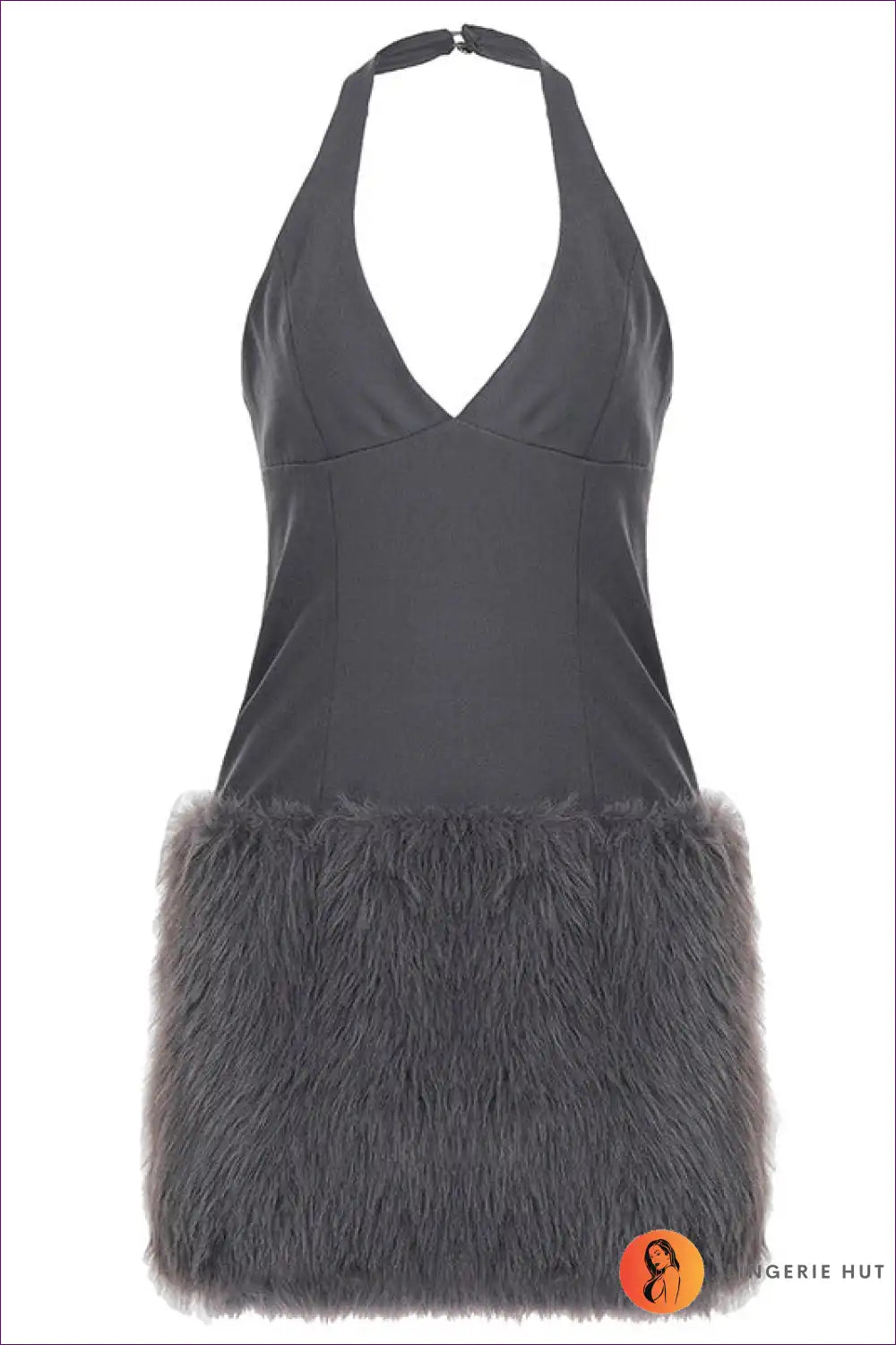 Hooded Dress with Cowl Neckline - Modern Mystique for All Season, Backless, Cutout, Dress, Evening Wear