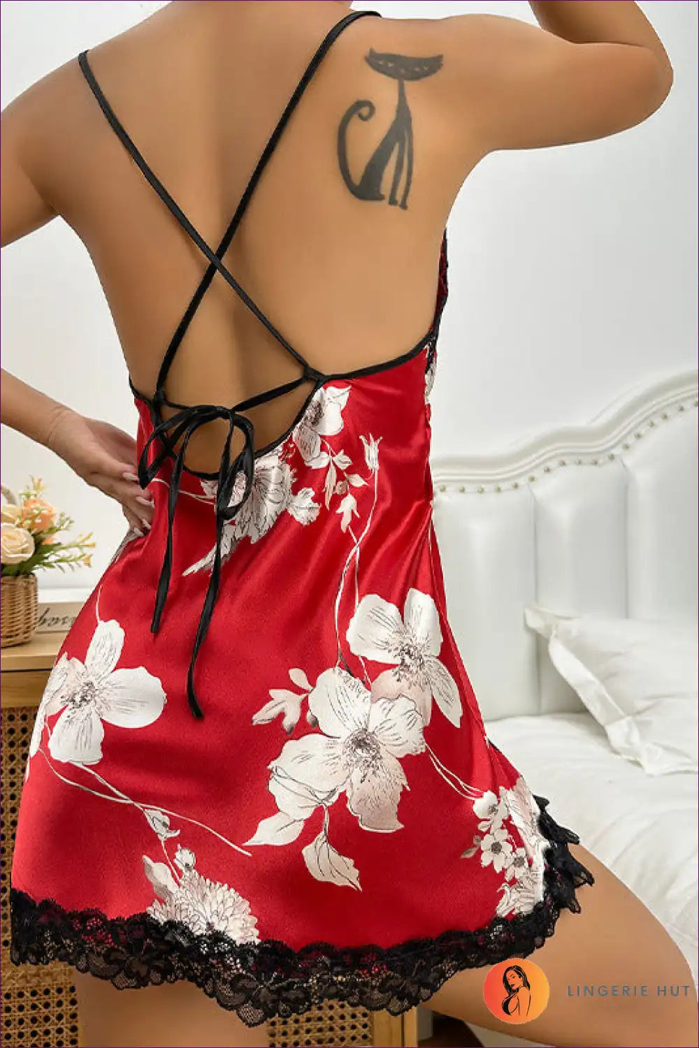 Embrace The Season’s Allure With Our Ice Silk Nightdress. Adorned Floral Patterns And Lace Elements, This