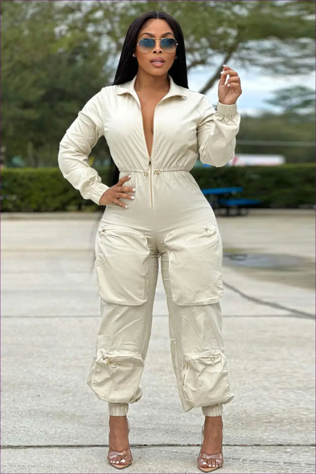 Jumpsuit with Cargo Details - Urban Explorer