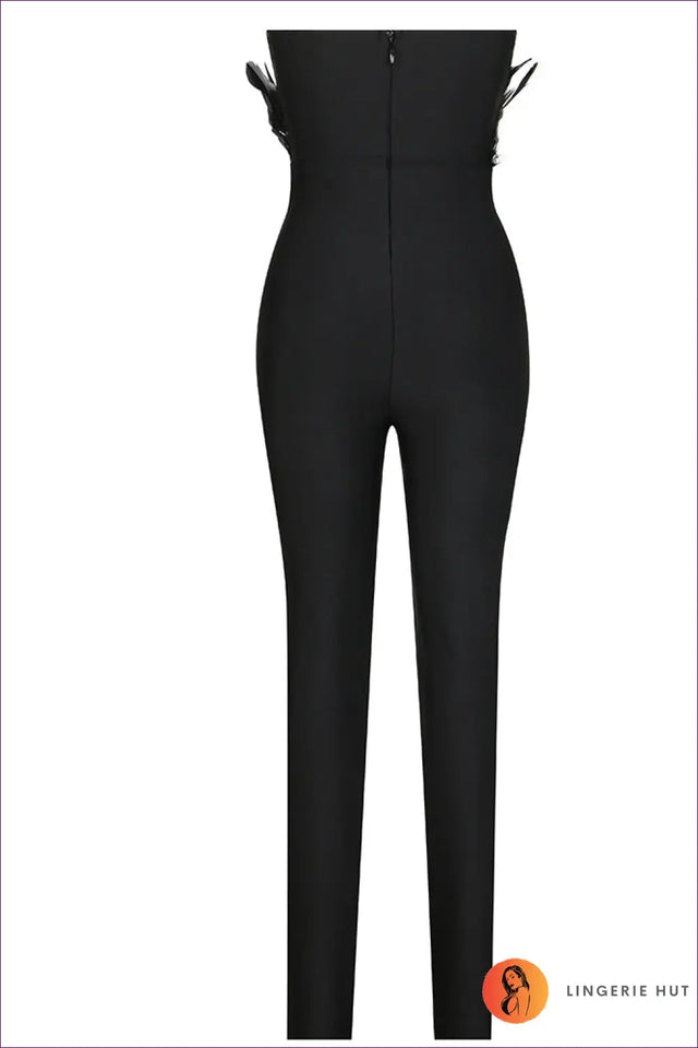Jumpsuit with Feather Bandeau Top - Statement Evenings