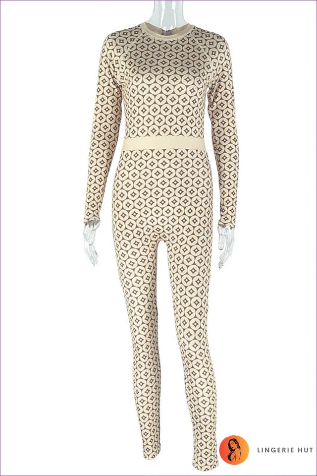Geometric Print Jumpsuit - Desk-to-Dinner Ease