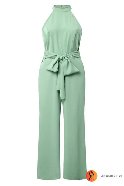 Jumpsuit with Halter Neck - Garden Party Ready - Lingerie Hut - Boho • Casual • Formal Wear • Glamour • Halter