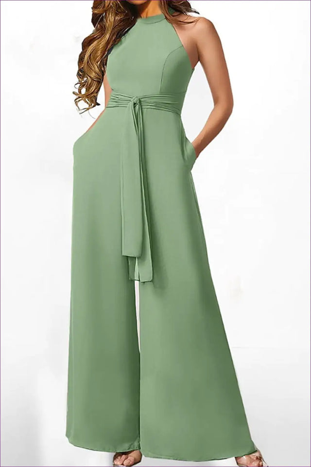 Jumpsuit with Halter Neck - Garden Party Ready