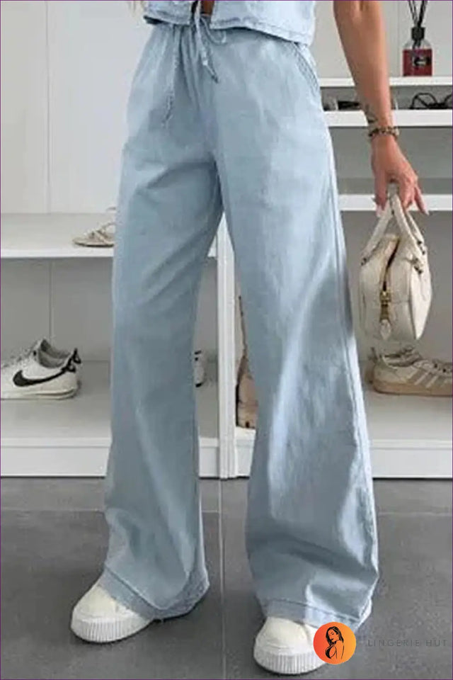 Co Ord Set with Lace-Up Vest Top - Weekend Wanderer