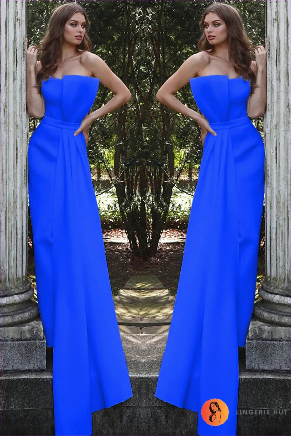 Strapless Dress - Refined Glamour - s / Blue - Jumpsuit - Clothing • just in • Modest - Lingerie Hut