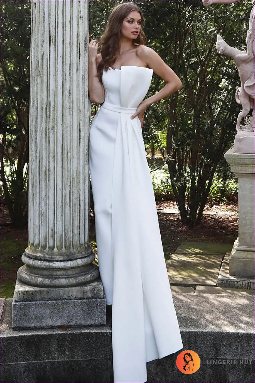 Strapless Dress - Refined Glamour - s / White - Jumpsuit - Clothing • just in • Modest - Lingerie Hut