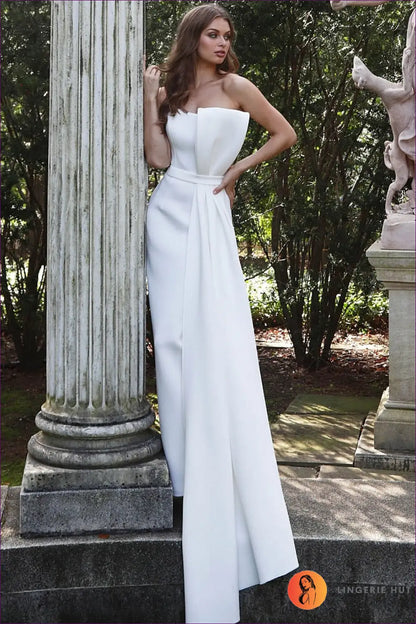 Strapless Dress - Refined Glamour - s / White - Jumpsuit - Clothing • just in • Modest - Lingerie Hut