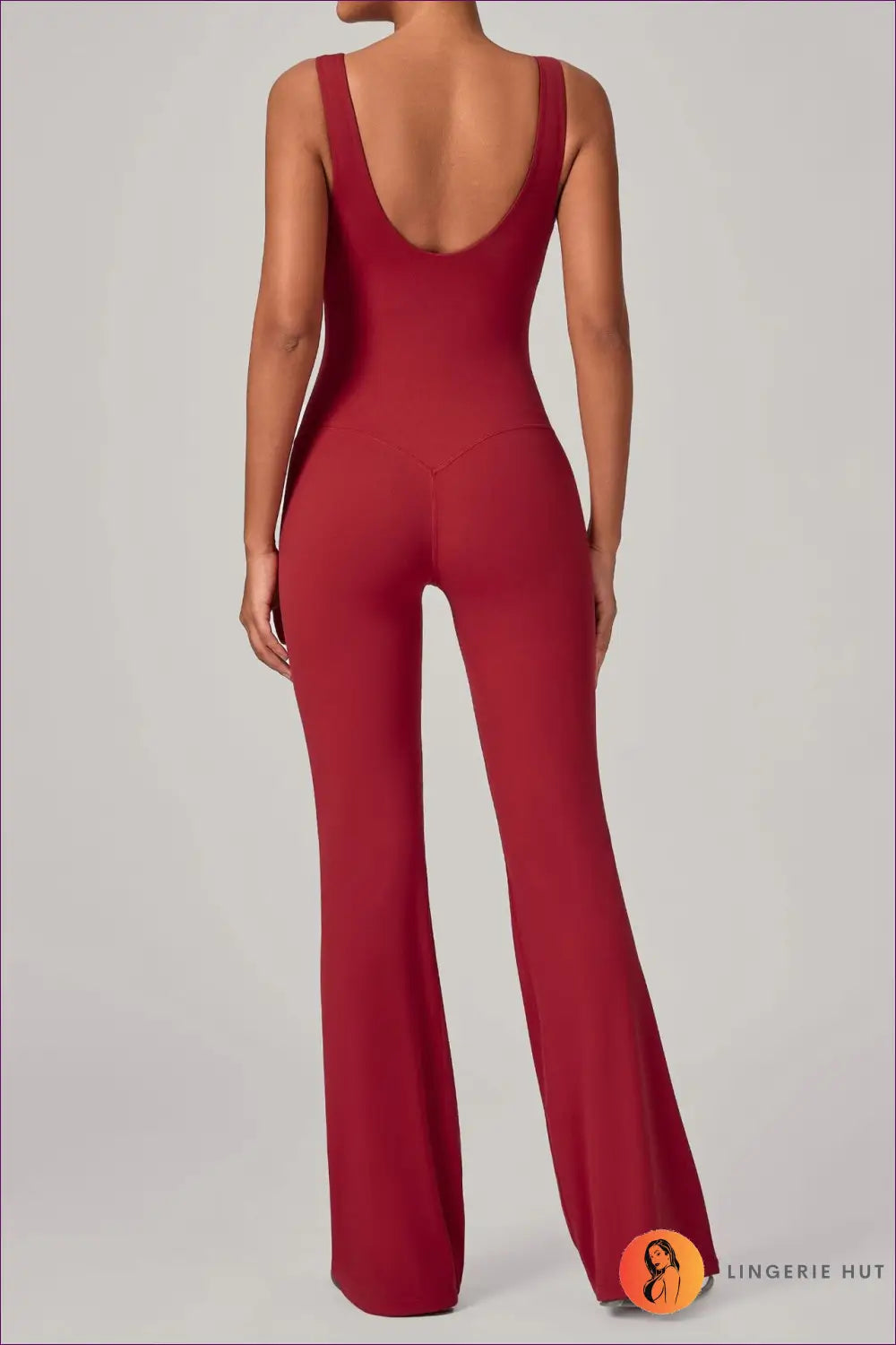 Jumpsuit with Wide Leg Cut - Sophisticated Ease - s / Ruby Red - Lingerie Hut - A-line • All Season • Casual • Evening