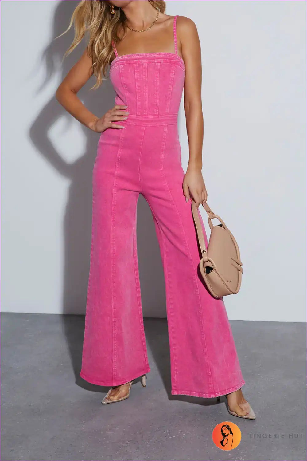 Jumpsuit with Wide Legs - Retro Revival for Boho, Casual, Evening Wear, Everyday,