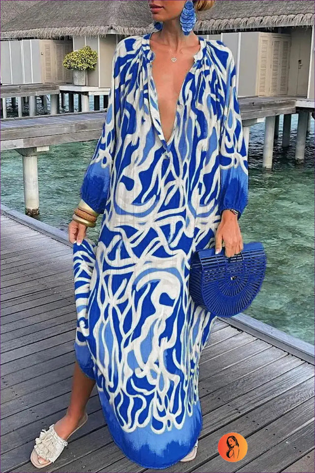 Kaftan Shirt Maxi Dress - Effortless Holiday Ease