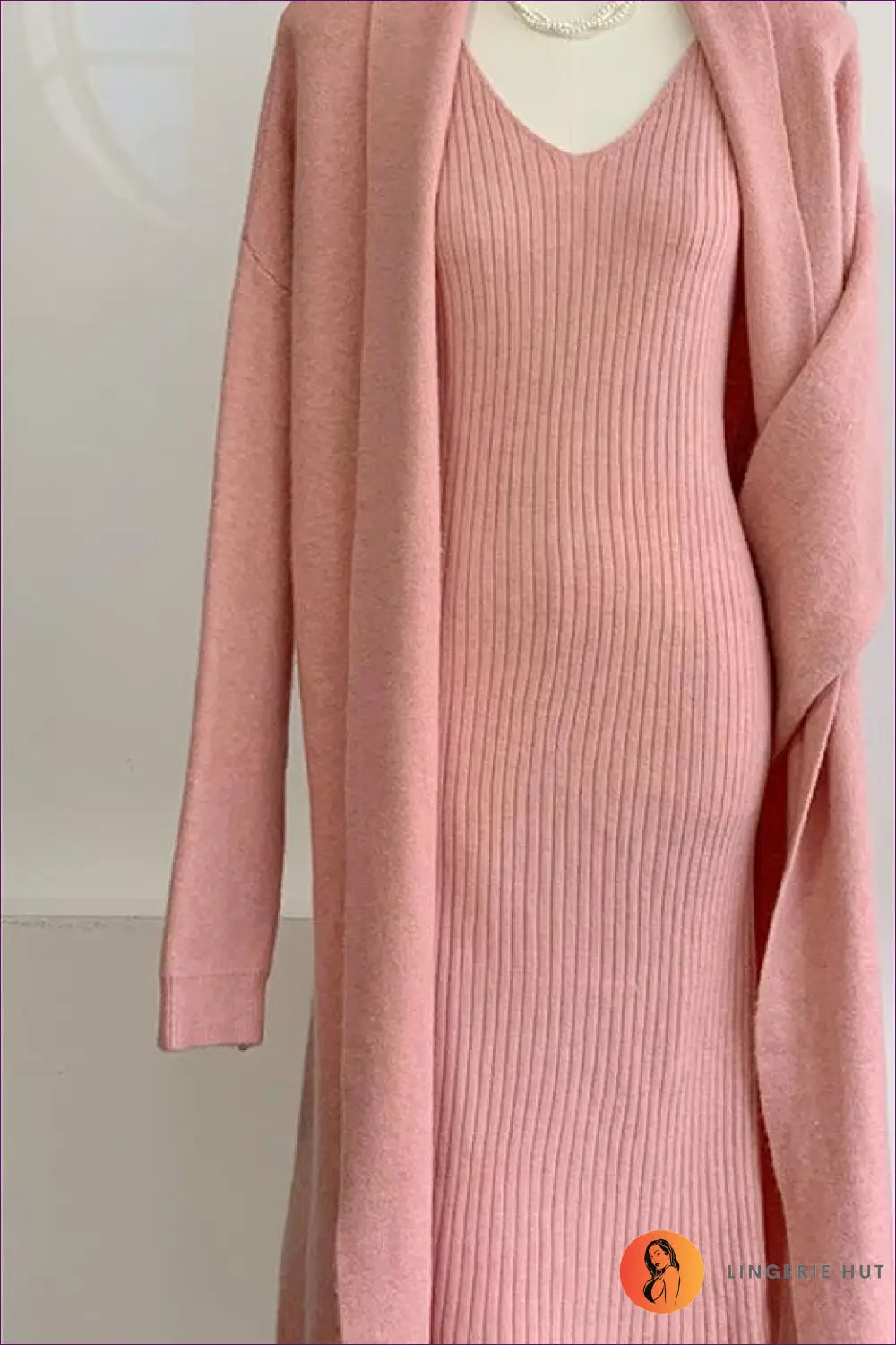 Knit co Ord Set - Calm Confidence All Day - one Size / Pink - Loungewear - Lingerie Hut - All Season • Autumn • Casual