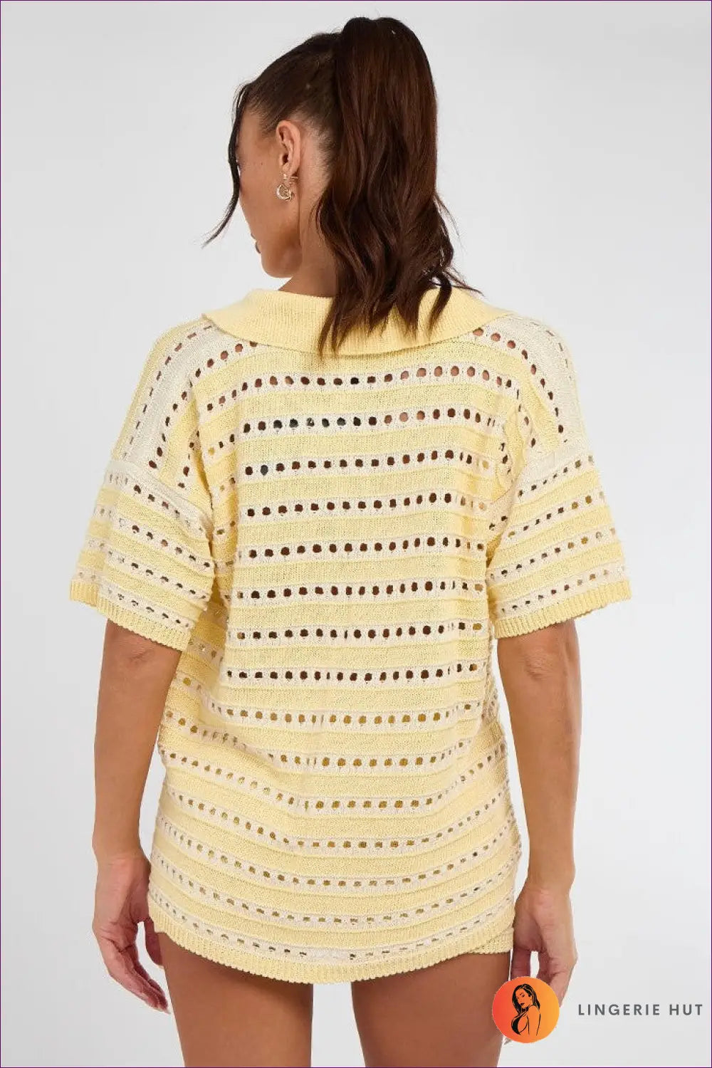 Knit Co-ord Set with Collar Detail - Poolside Downtime - Loungewear - Casual • Cover Up • Everyday • just in • Lingerie