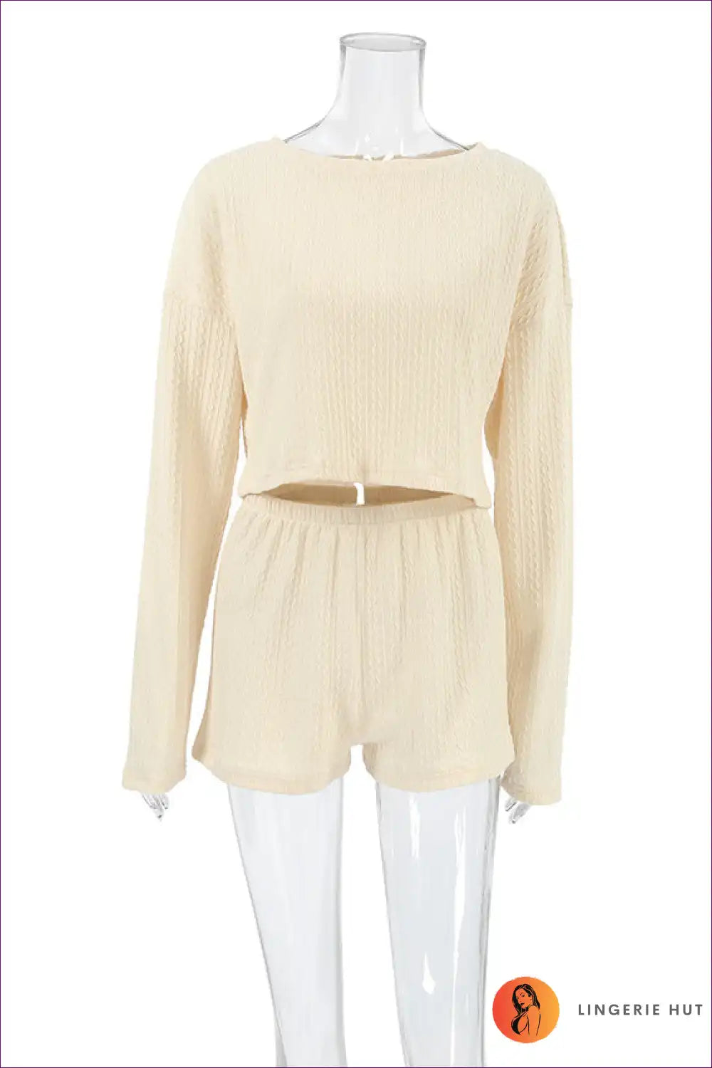 Knit Set with Cable Pattern - Cosy Weekend Confidence for All Season, Autumn, Casual, co Ord, Cotton