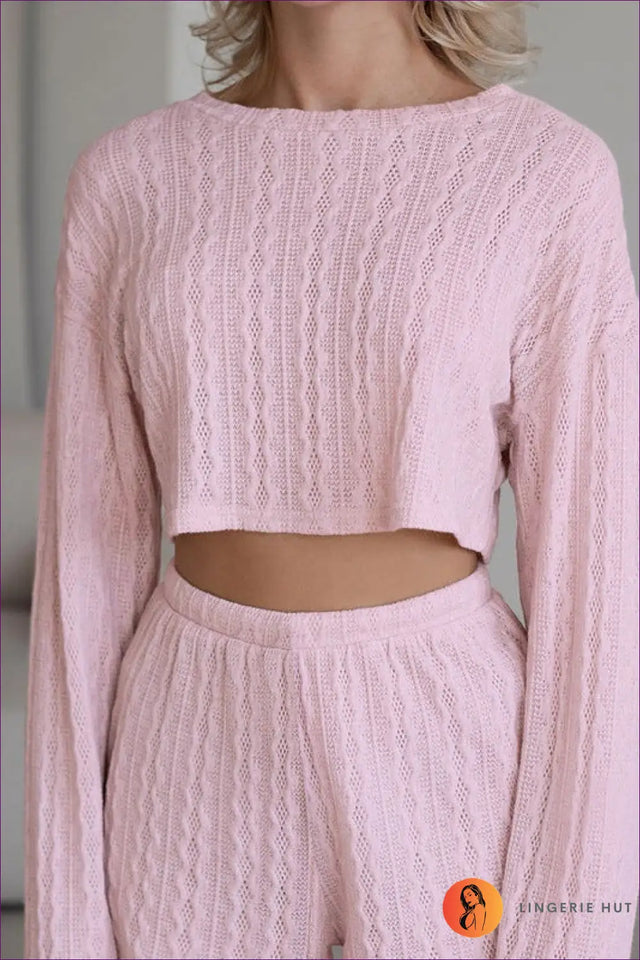Cable Knit Co Ord Set - Off-Duty Comfort