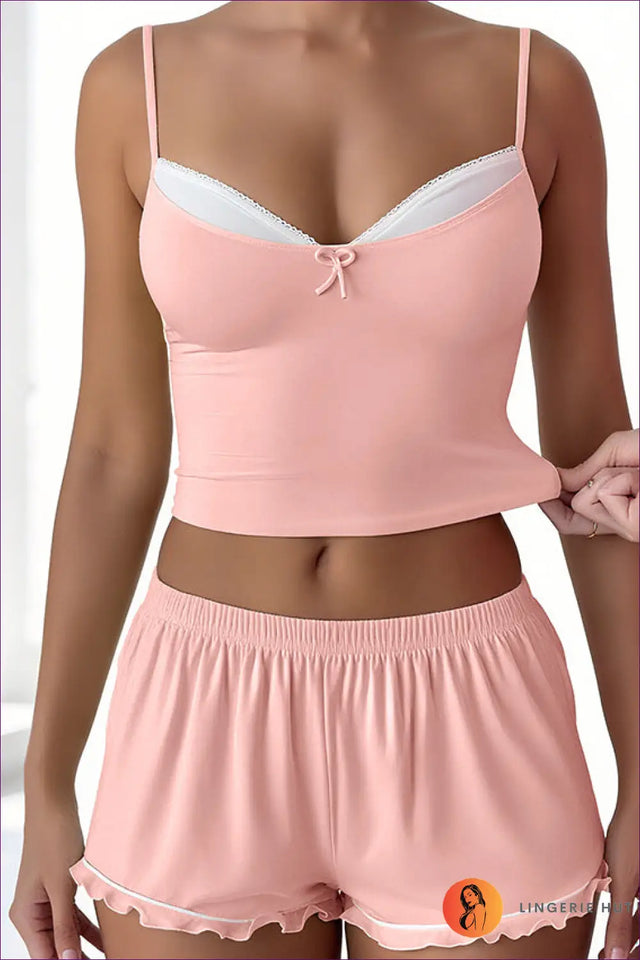 Knit Loungewear Set with Ruched Details - Elevated Off-Duty Comfort