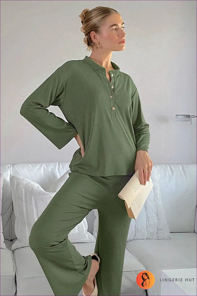 Knit Set with Subtle Texture - Quiet Confidence