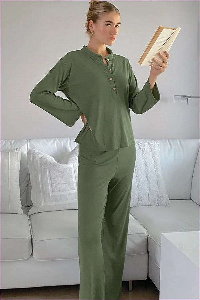 Knit Set with Subtle Texture - Quiet Confidence